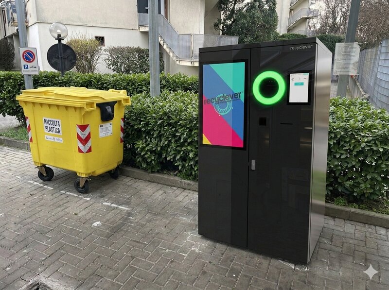 Schermo pubblicitario Green Re-Wards in condominio